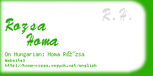 rozsa homa business card